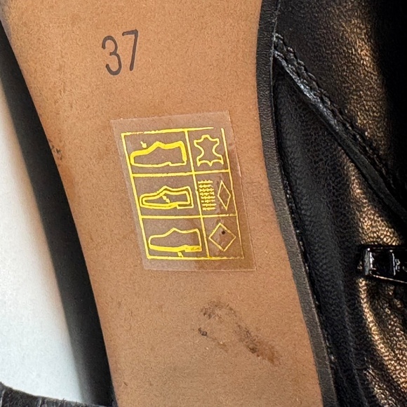 L'Intervalle Black Leather Mid-height 3.5" Cone Heel Boot, Women's Size 6.5 / 37 - Picture 12 of 14